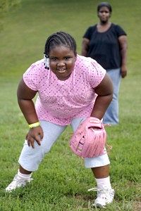 Obese African American girl