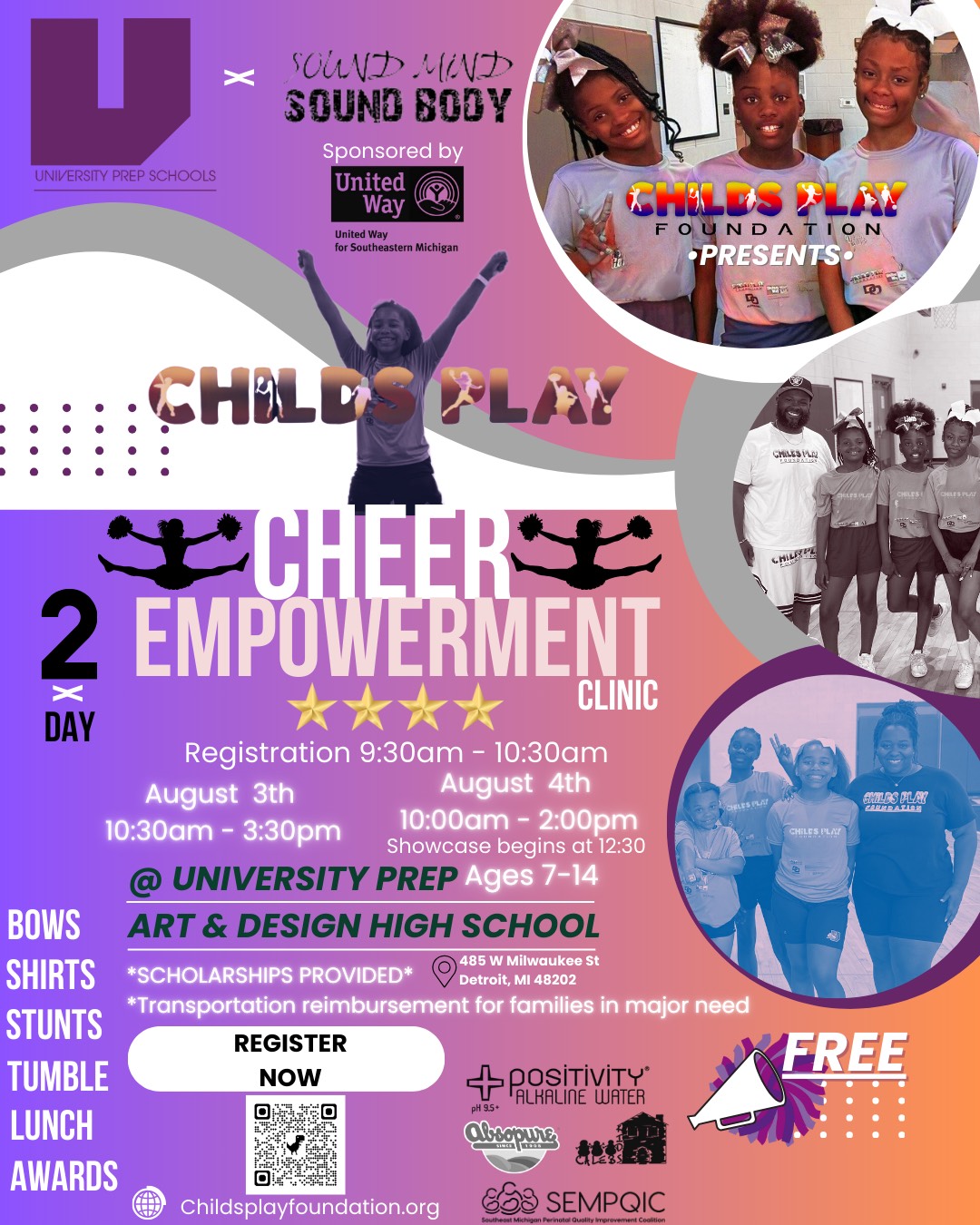 FREE: Childs Play Cheer Empowerment Clinic